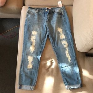 JustFab Distressed Skinny Boyfriend Jeans